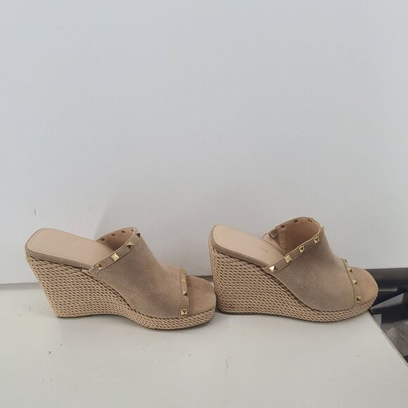 MARC FISHER “Zyme” Square Toe Studded Espadrille Wedges  Size 11M - Picture 6 of 11